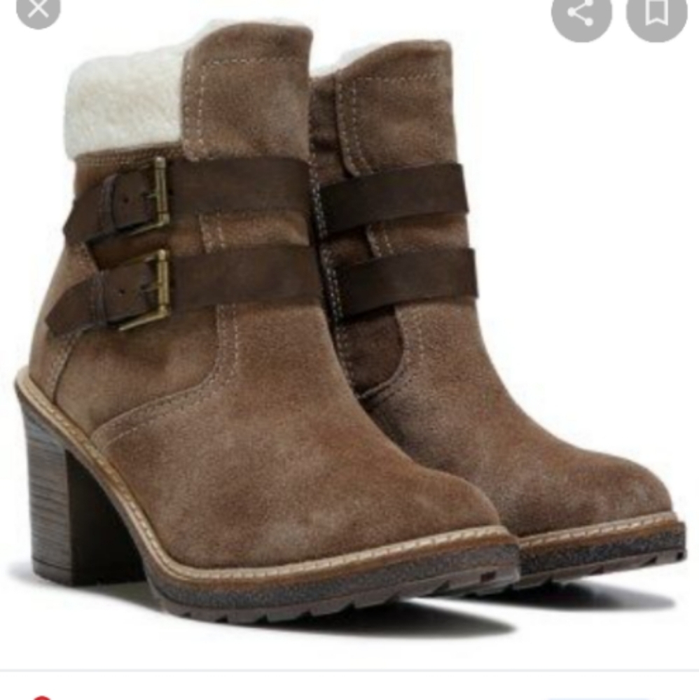 White Mountain Joker II Taupe Sued Boots Size 8.5.